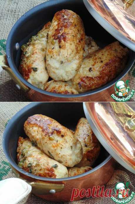 Рыбные колбаски под лимонно-мятным соусом - кулинарный рецепт