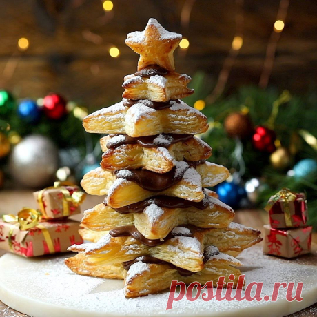 Chocolate Hazelnut Christmas Tree Tower