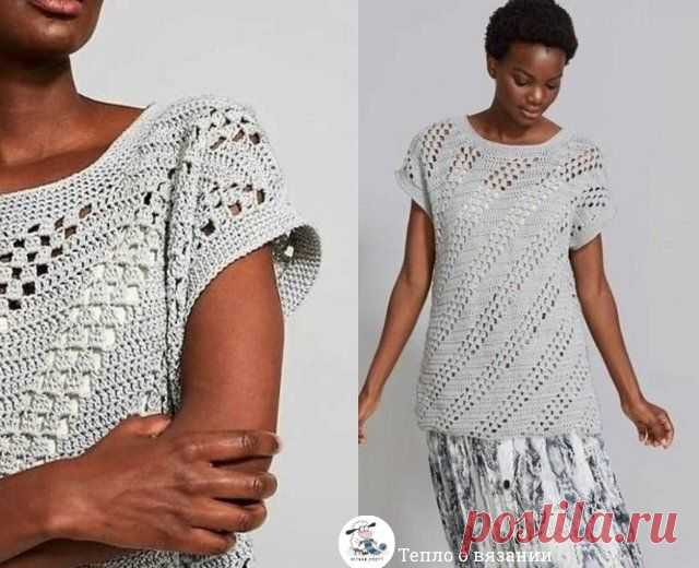 Простая и шикарная туника крючком. Перевод с английского | Тепло о вязании Пульс Mail.ru Разобрала ход вязания, опубликовала выкройку и схему. Вяжите с удовольствием!