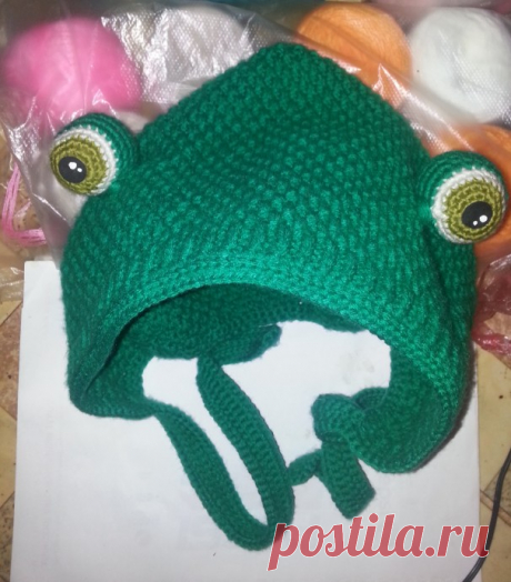 шапка лягушка