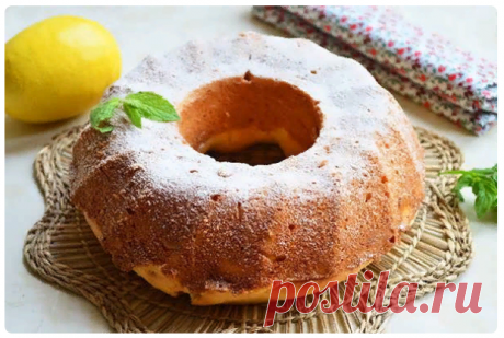Простой пирог с лимоном