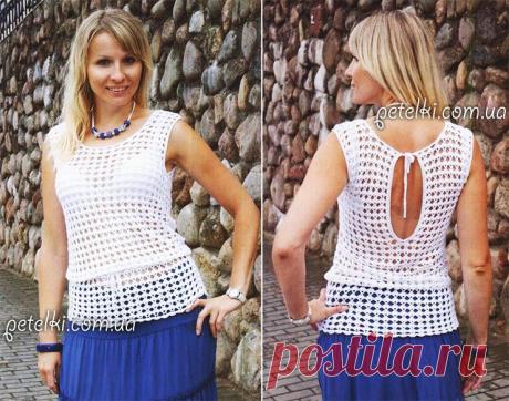 Вязаные маечки и топы со схемами и описанием. » Страница 5