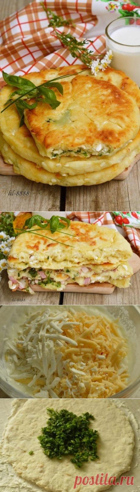 Сырные лепешки с разными начинками