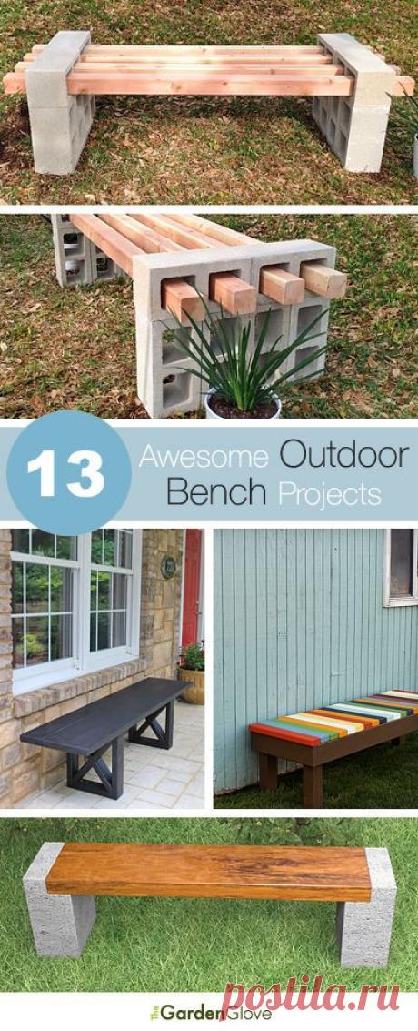 13 Awesome Outdoor Bench Projects