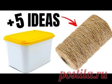 5 MANUALIDADES CON CUERDA y TELA DE YUTE / SHOW DE MANUALIDADES - YouTube