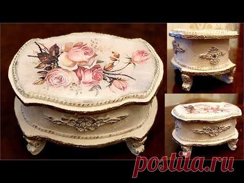 Vintage Jewelry Box from Cardboard /DIY Jewelry Box Design Craft Ideas