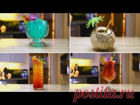 Four Tiki Drinks