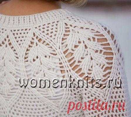 Свитерок с кокеткой крючком