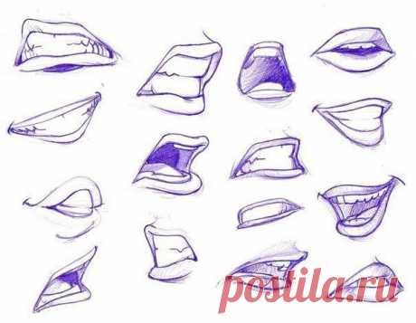 Рисуем губы.