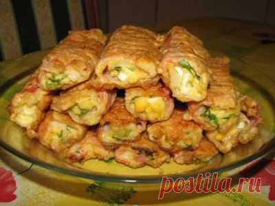 Крабовые палочки фаршированные