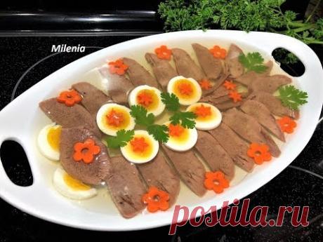 ЗАЛИВНОЕ ИЗ ЯЗЫКА Вкусно и Быстро. Как приготовить ГОВЯЖИЙ ЯЗЫК. .