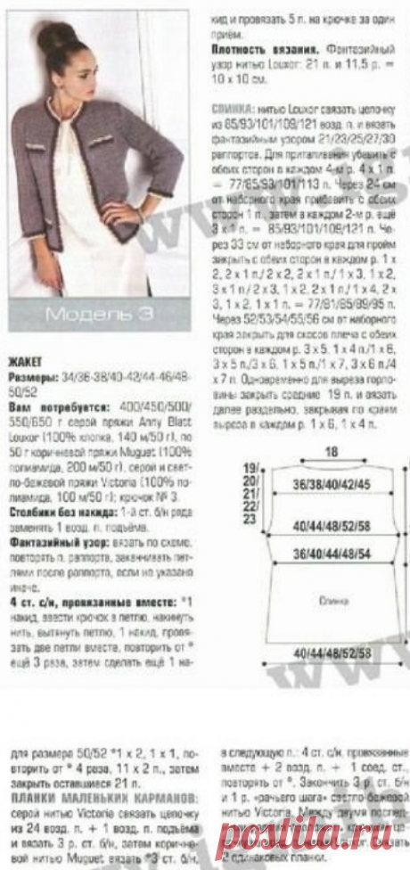 Короткий жакет крючком
