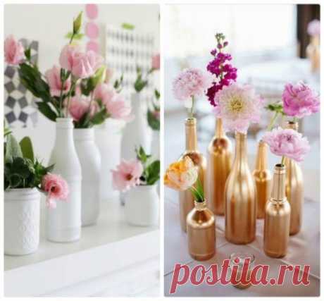 Креативные и оригинальные предметы из стеклянных бутылок