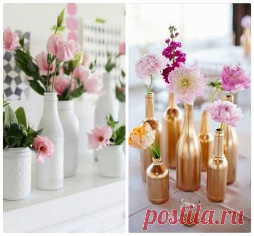 Креативные и оригинальные предметы из стеклянных бутылок