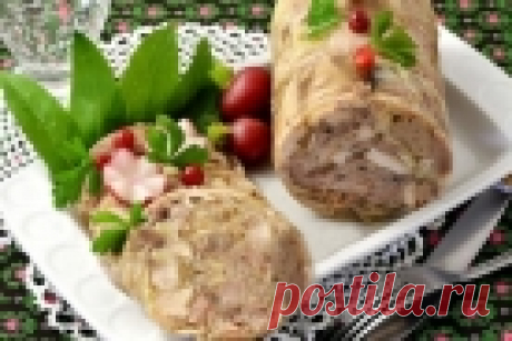 Куриный рулет в бутылке с желатином - пошаговый рецепт с фото на Повар.ру