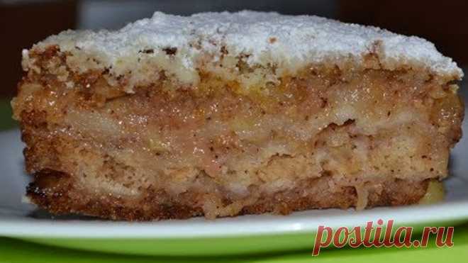 Насыпной яблочный пирог ТРИ СТАКАНА. Очень ПРОСТОЙ И ВКУСНЫЙ. Пирог, который всегда получается.