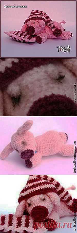 Игрушка крючком. Мастер-класс "Хрюшка-сплюшка" - Ярмарка Мастеров - ручная работа, handmade