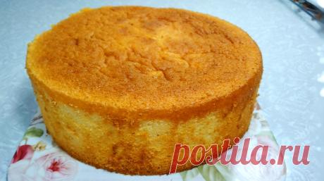 Классический шифоновый бисквит для торта