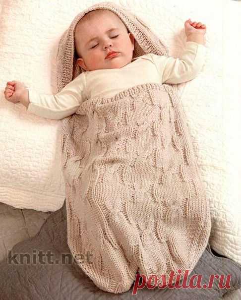 Детский конверт спицами | knitt.net
