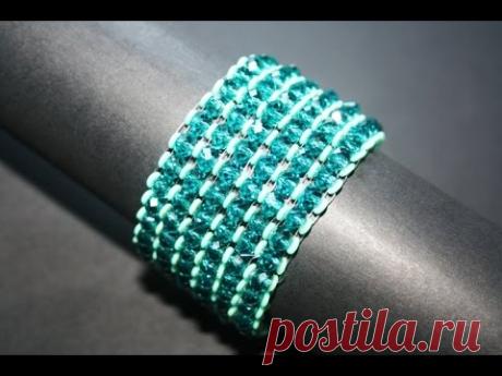 Bracciale con rondelle in cristallo e Obeads - www.PerlineBijoux.com