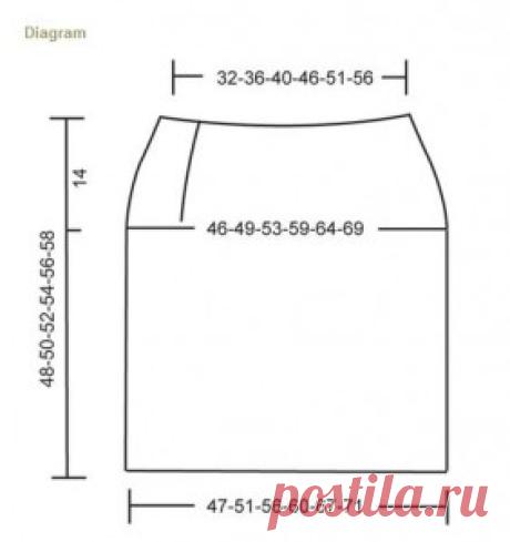 Вязание юбки на кокетке со спиральным узором крючком