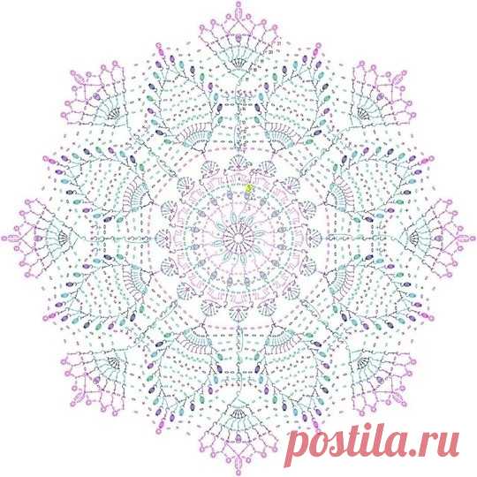 ​Вязаный цветок (крючком)