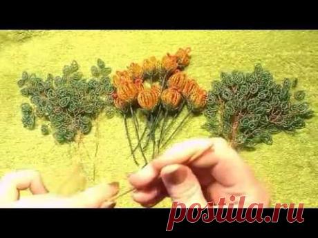 ▶ Формируем ветви дерева из бисера (мастер класс) № 8 - YouTube