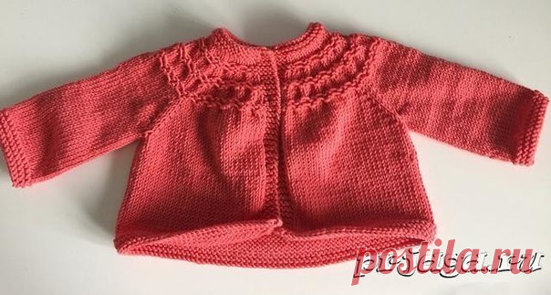 Кофточка для новорожденного спицами
Описание: http://prjaga.ru/vyazanie-dlya-detej/pulover-zhaket-s..