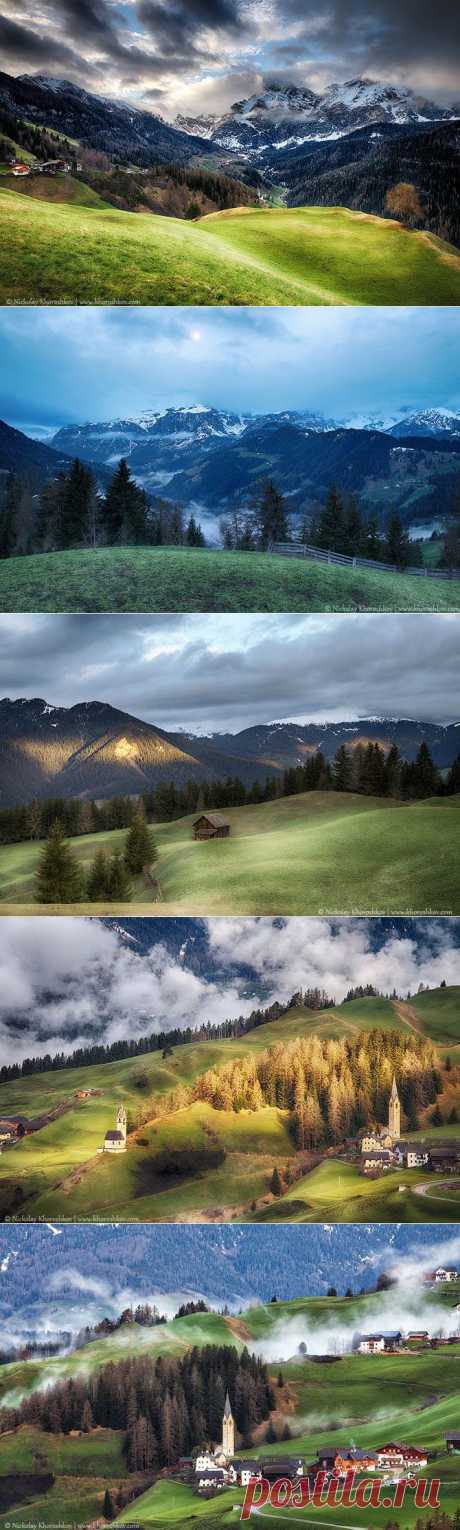 Туманное утро в Альпах / Туристический спутник