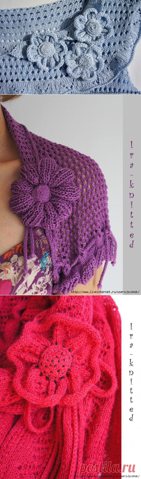 Красивая отделка спицами