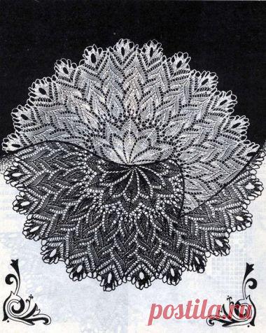 Кружевные салфетки спицами -3 / Вязание спицами / Вязание для женщин спицами. Схемы
