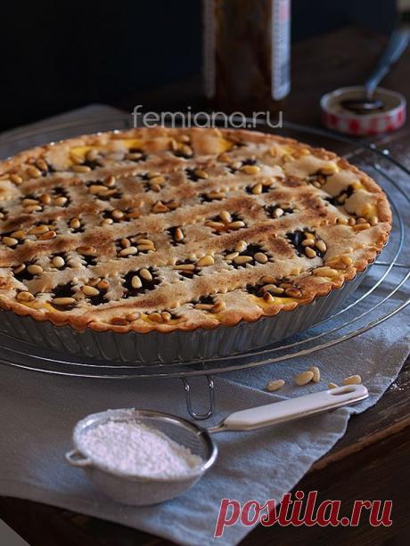 Вкусный песочный пирог с творогом и сливовым джемом - простой рецепт на скорую руку | FEMIANA