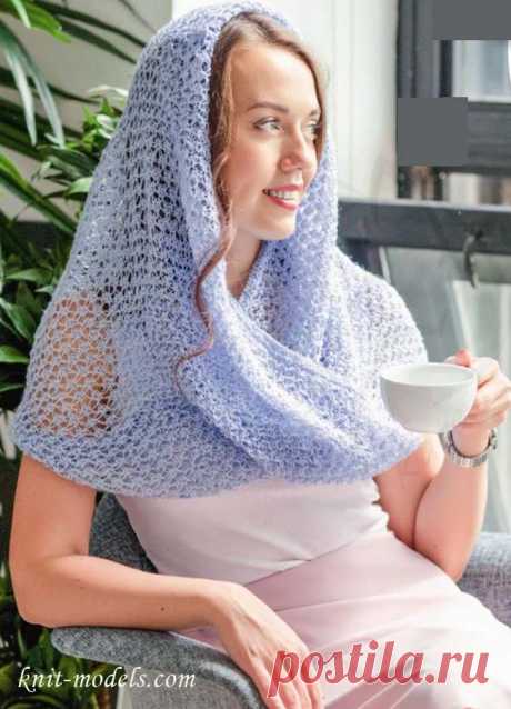 Ажурный и нежный снуд спицами — Сделай сам, идеи для творчества - DIY Ideas