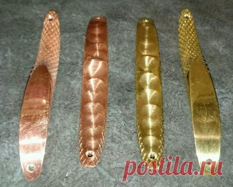 Блесна волна, медь, латунь