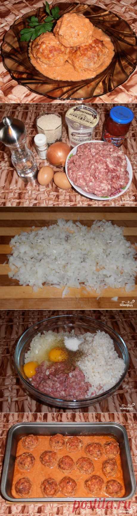 Фрикадельки из фарша с рисом - пошаговый кулинарный рецепт на Повар.ру