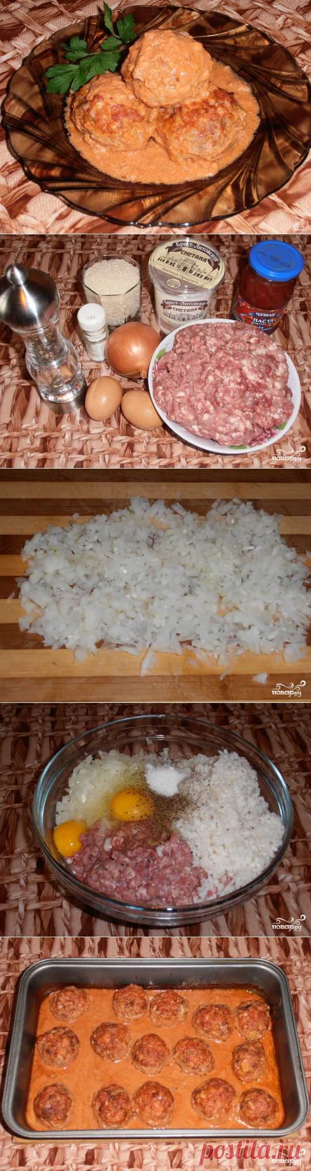 Фрикадельки из фарша с рисом - пошаговый кулинарный рецепт на Повар.ру