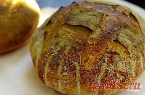 Большой круглый хлеб - пошаговый кулинарный рецепт с фото на Повар.ру