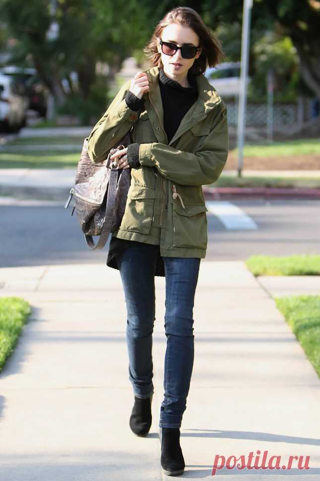 Лили Коллинс в Лос-Анджелесе