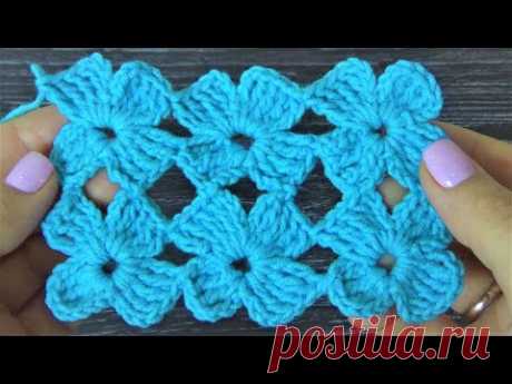 ПОТРЯСАЮЩИЙ УЗОР ЦВЕТОЧКИ КРЮЧКОМ. Елена Шатохина/STUNNING FLOWER PATTERN CROCHET. Elena Shatokhina.