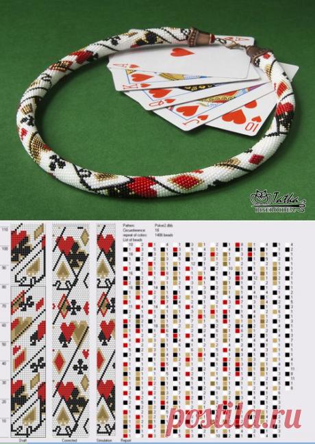 Схемы жгутов из бисера.