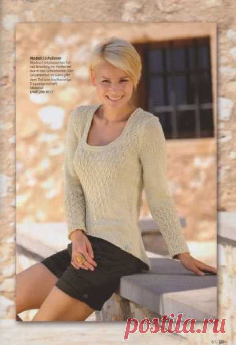 Джемпер SICO Пуловеры, свитера, джемпера женские спицами и крючком, модные модели с переводом описаний и схем.