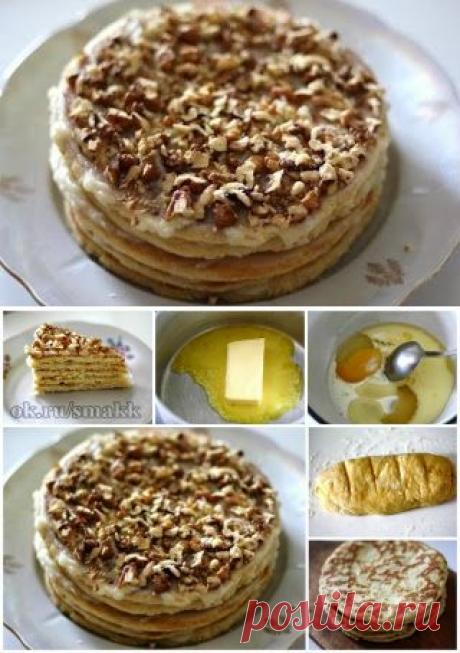 Лучшие кулинарные рецепты: Торт на сковороде за полчаса!