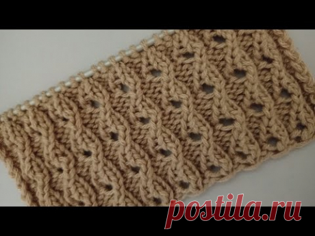 Универсальный узор спицами, красивый и не сложный.