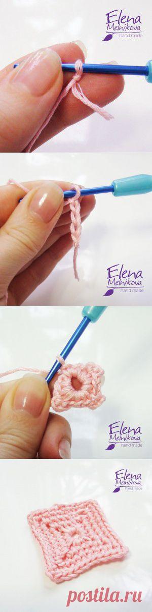 Квадрат крючком | Crochet-Story.ru