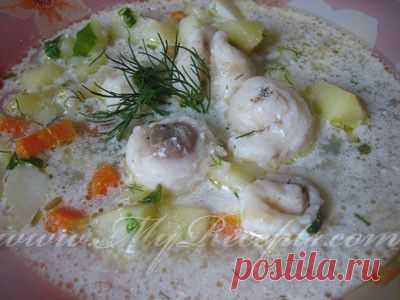 Сливочный суп с рыбными рулетиками | Четыре вкуса