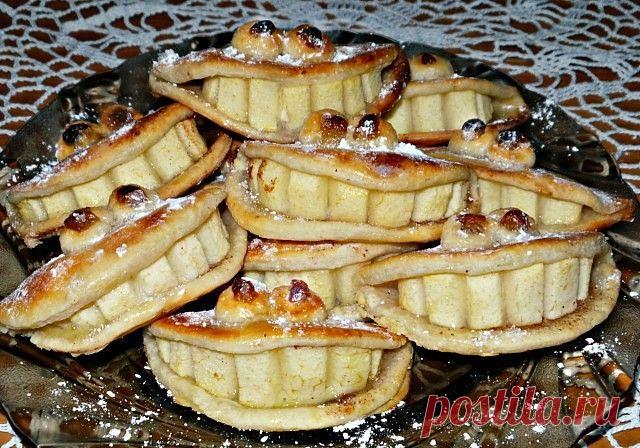 творожное песочное печенье с яблоками и корицей "Улыбочка"