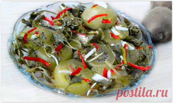 Киви Солёное или новая, фантастически Вкусная Закуска из КИВИ!. Обсуждение на LiveInternet - На 1 банку ёмкостью 1,5 литра –
==80 г Сахар
==50 г Соль
==25 г (вес нетто) Чеснок
==20 г Сельдерей
==4 стручка или по вкусу Острый перец
==Сколько войдет в банку Киви