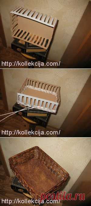 Плетение из газет коробки. Автор Елена Калугина-Тарусова. | Своими руками