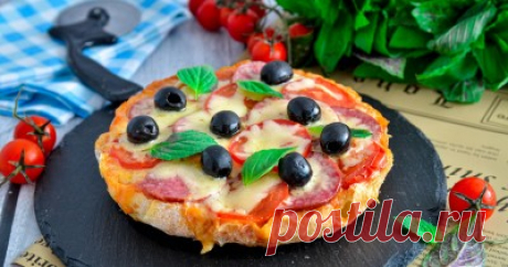 Пицца в микроволновке - 5 рецептов - 1000.menu