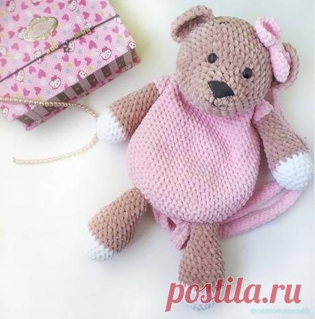 Детский рюкзак крючком. Вяжем крючком для детей. Как связать рюкзак для девочки. Описание вязания детского рюкзака крючком.